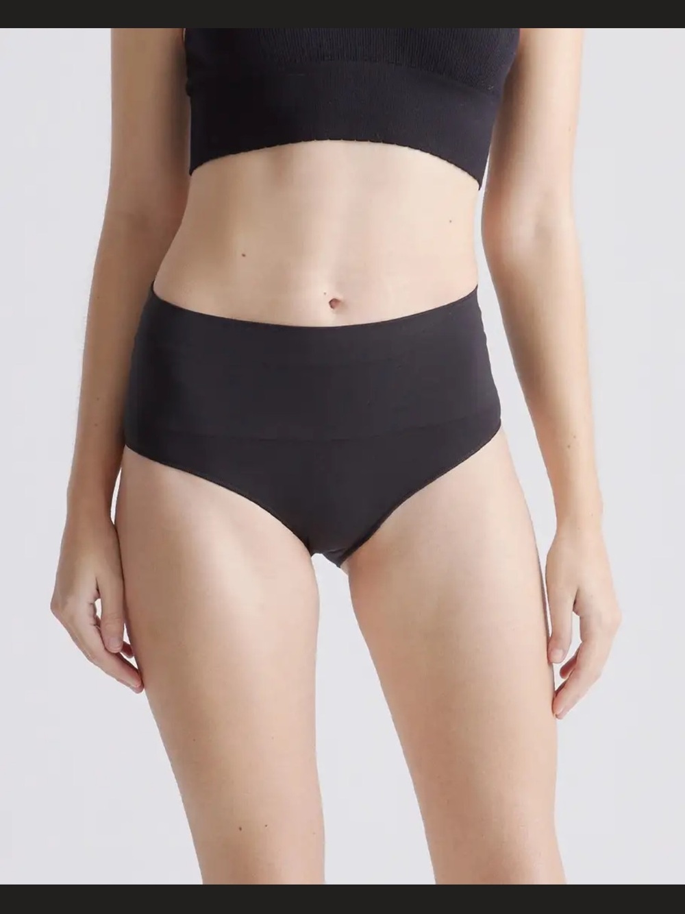 Quince Shaping High-Waist Underwear Briefs in Black size S (3-Pack) NWT